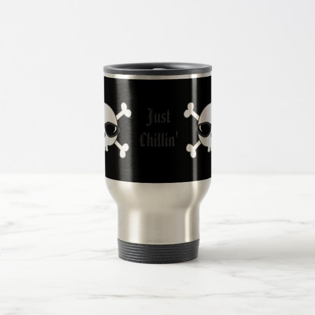 Mug De Voyage Juste crânes de Chillin avec des lunettes de (Centre)