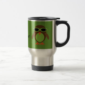 Mug De Voyage Juste hiboux de Chillin avec des lunettes de