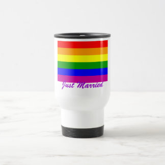 Mug De Voyage Juste marié/Mariage Gay pride