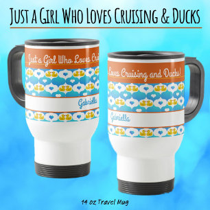 Mug De Voyage Juste une fille qui aime la croisière et les canar