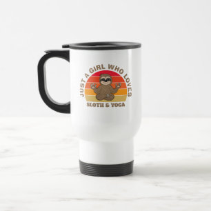 Mug De Voyage Juste une fille qui aime la paresse et le yoga, ré