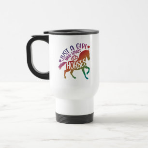 Mug De Voyage Juste Une Fille Qui Aime Les Chevaux, L'Équitation