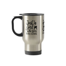 Juste Une Fille Qui Aime L'Immobilier Voyage Mug