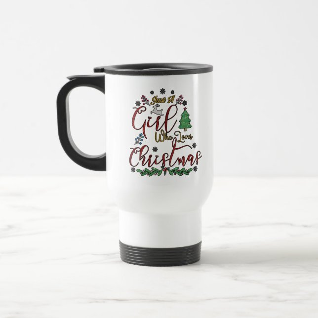 Mug De Voyage Juste une fille qui aime Noël (Gauche)