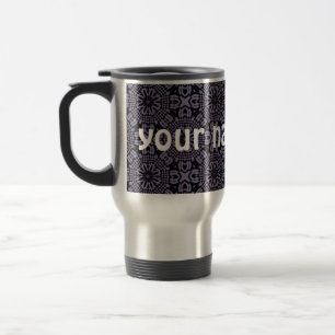Mug De Voyage Kaléidoscope punk noir et pourpre