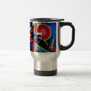 Mug De Voyage Kandinsky en peinture Abstraite bleue