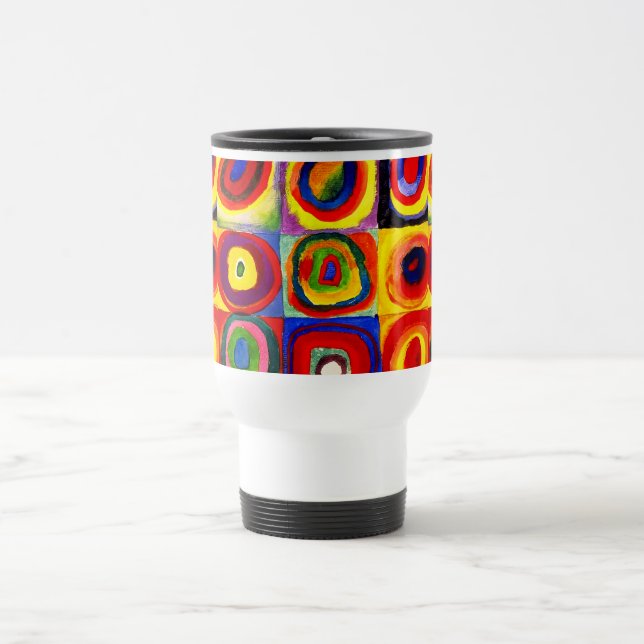 Mug De Voyage Kandinsky Farbstudie Quadrates Cercles Art  (Centre)
