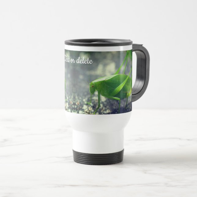 Mug De Voyage Katydid Grasshopper Personnalisé (Devant droit)