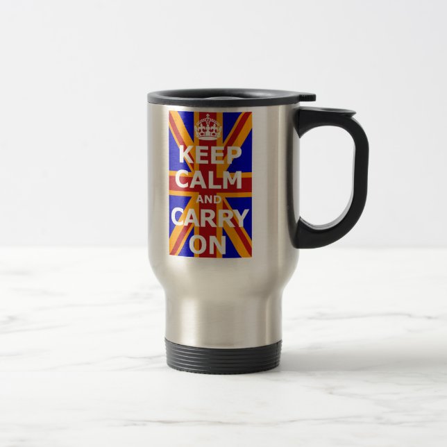 MUG DE VOYAGE KEEP CALM AND CARRY ON (Droit)