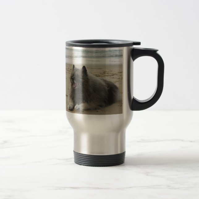 Mug De Voyage keeshond sur plage.png (Droit)