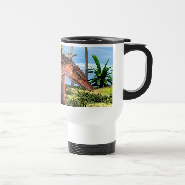 Mug De Voyage Kentrosaurus Dinosaure Jungle Art Préhistorique (Droite)
