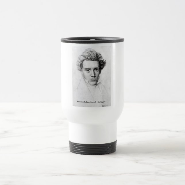Mug De Voyage Kierkegaard "S'aimez Vous-Même" Citations Amour Ca (Centre)