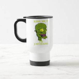 Mug De Voyage "KISS ME, JE SUIS VACCINÉ" drôle