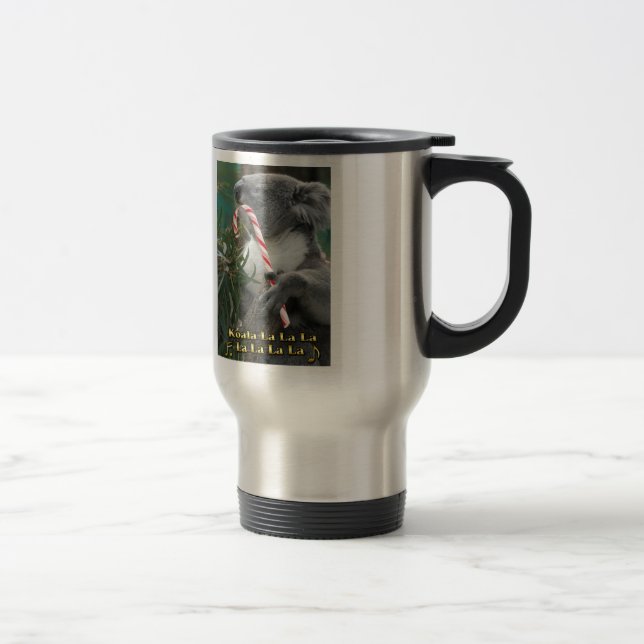 Mug De Voyage Koala de Noël australien avec Sucre de canne (Droit)