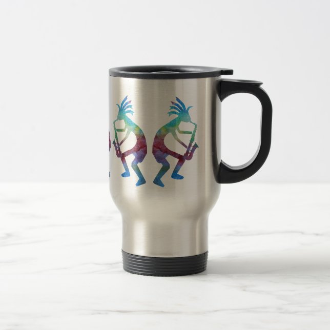 Mug De Voyage Kokopelli joue le saxo (Droit)