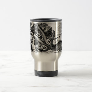 Mug De Voyage Kraken/poulpe Eatting un bateau de pirate,