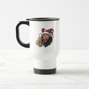 Mug De Voyage Krampus Boit du Matcha Vert Noël Épouvantable