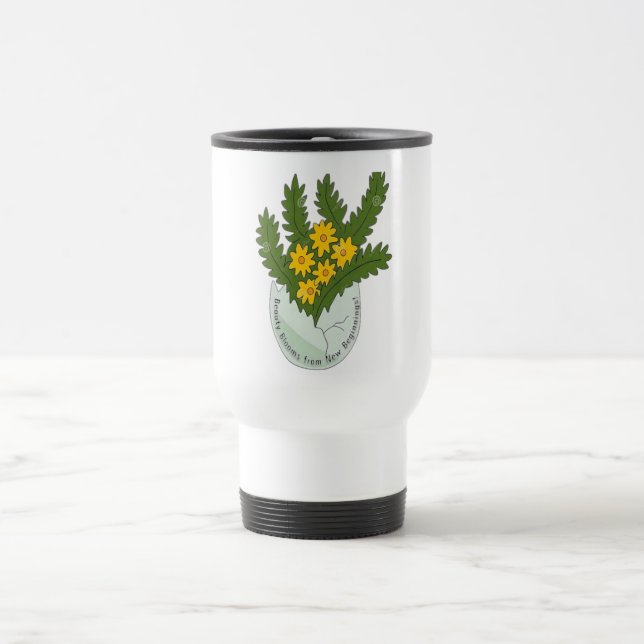 Mug De Voyage La beauté fleurit à partir de nouveaux débuts - Sy (Centre)