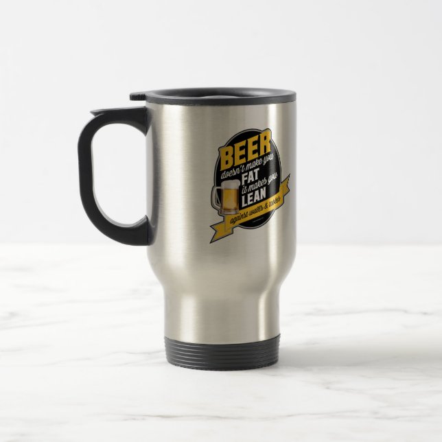 Mug De Voyage La Bière Vous Rend Lean (Gauche)