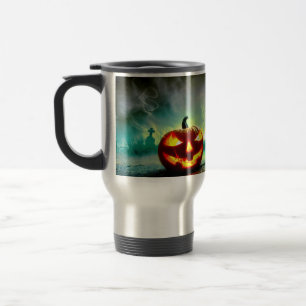 Mug De Voyage La citrouille lumineuse d'Halloween de SlipperyJoe