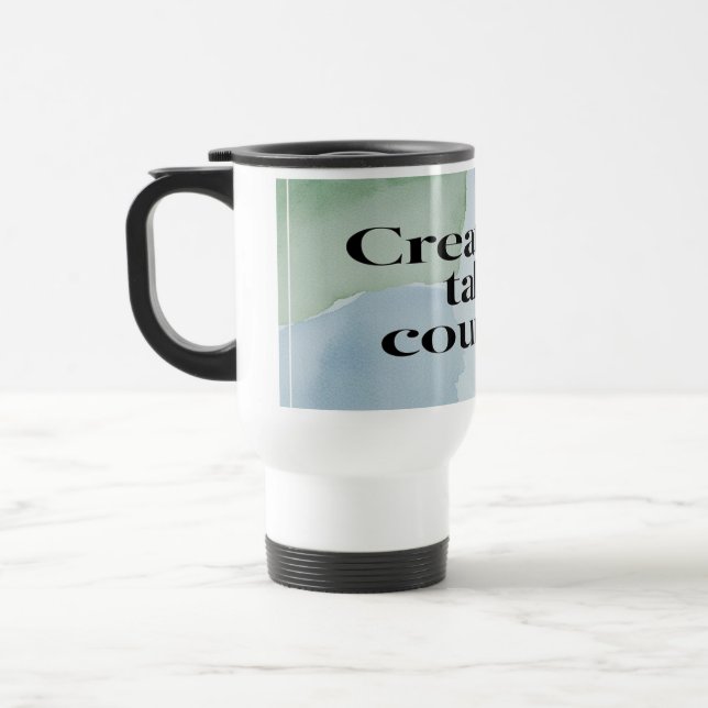 Mug De Voyage La créativité exige du courage 2 gobelets de voyag (Gauche)
