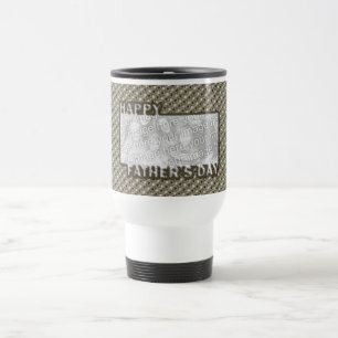 Mug De Voyage La fête des pères coupée AJOUTENT VOTRE insigne