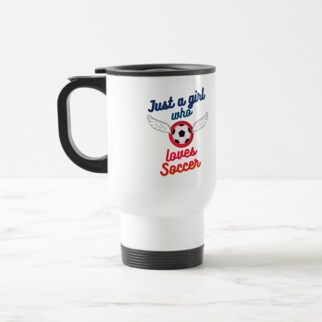 Mug De Voyage La fille qui aime le football (Gauche)