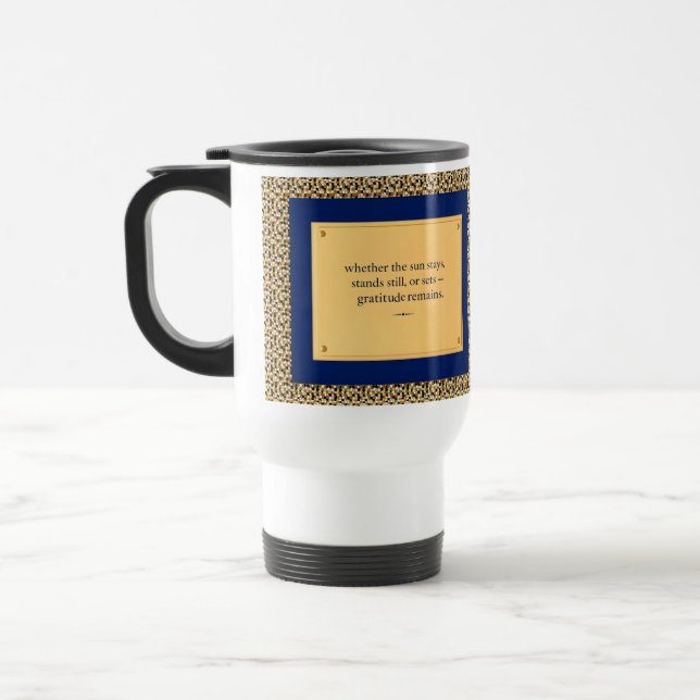 Mug De Voyage La gratitude demeure : lumière ou nuit, toujours r (Gauche)