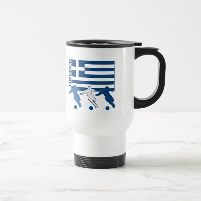 Mug De Voyage La Grèce - footballeurs (Droite)