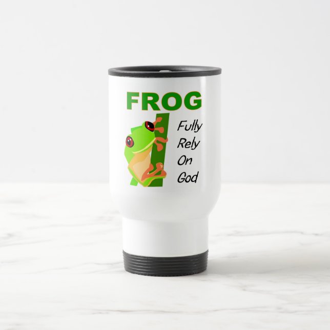Mug De Voyage La GRENOUILLE, se fondent entièrement sur Dieu (Centre)