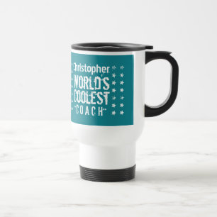 Mug De Voyage La grunge turquoise d'arrière - plan d'ENTRAÎNEU