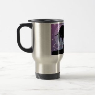 Mug De Voyage La licorne noire mystique (Pastel Swirl)