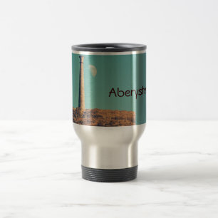 Mug De Voyage La Lune et une tour : Aberystwyth