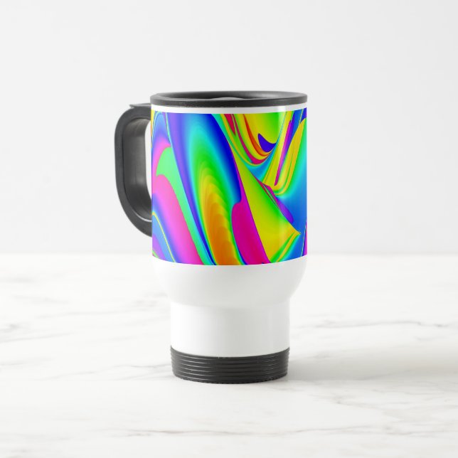 Mug De Voyage La magie de l'été, 3D Art Abstrait (Devant gauche)
