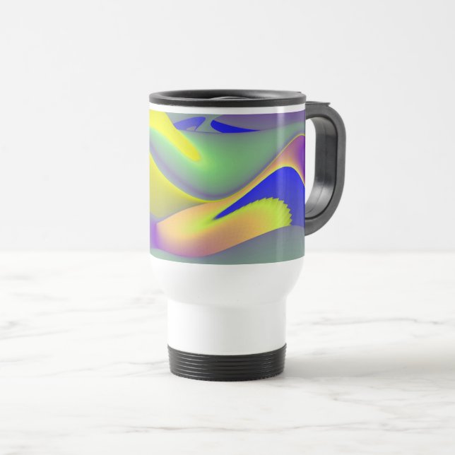 Mug De Voyage La magie de l'été, 3D Art Abstrait (Devant droit)