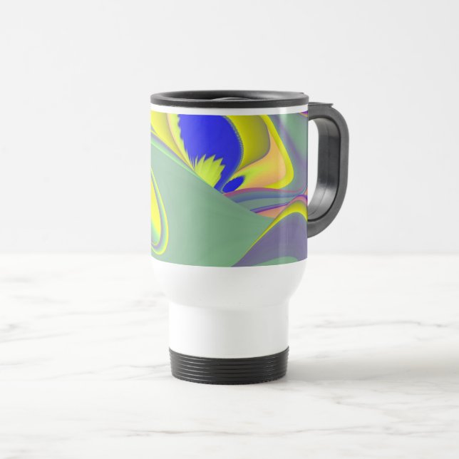 Mug De Voyage La magie de l'été, 3D Art Abstrait (Devant droit)