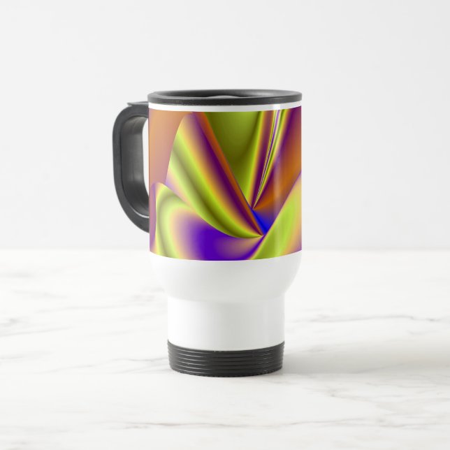 Mug De Voyage La magie de l'été, 3D Art Abstrait (Devant gauche)