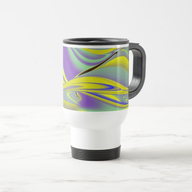 Mug De Voyage La magie de l'été, 3D Art Abstrait (Devant droit)