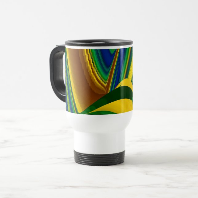 Mug De Voyage La magie de l'été, 3D Art Abstrait (Devant gauche)