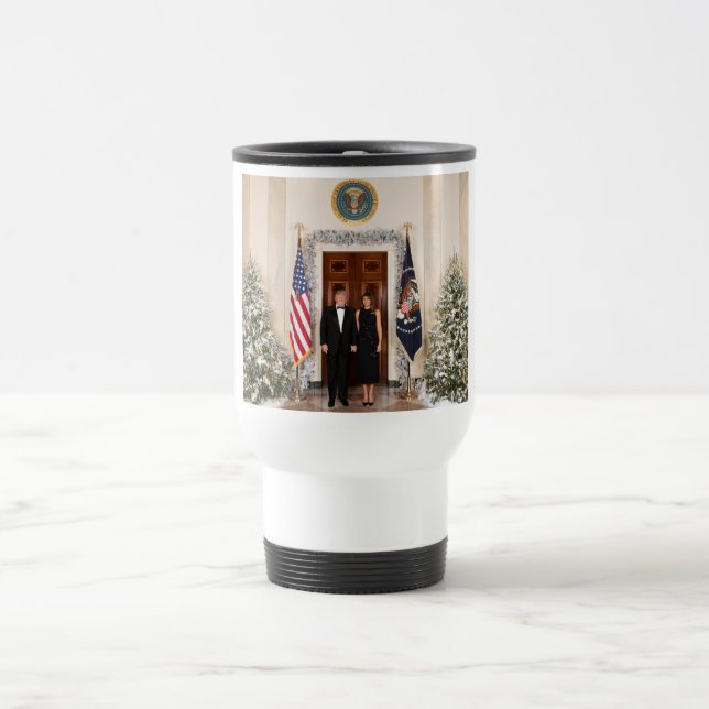 Mug De Voyage La Maison Blanche de Noël de Donald & Melania Trum (Centre)