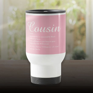 Mug De Voyage La meilleure définition de cousine du monde rose f