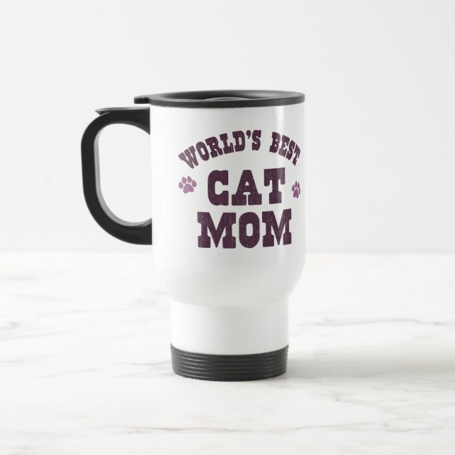Mug De Voyage La meilleure maman du chat du monde (Gauche)