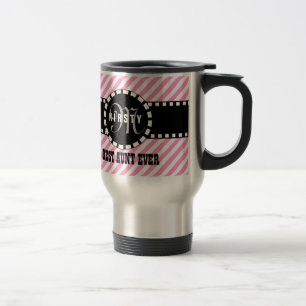 Mug De Voyage La meilleure TANTE jamais monogramme avec la