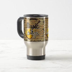 Mug De Voyage La musique est la vie La vie est Musique Guitare e