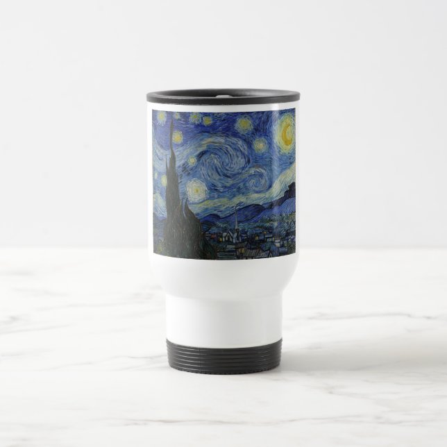 Mug De Voyage La nuit étoilée 1889 Vincent van Gogh (Centre)