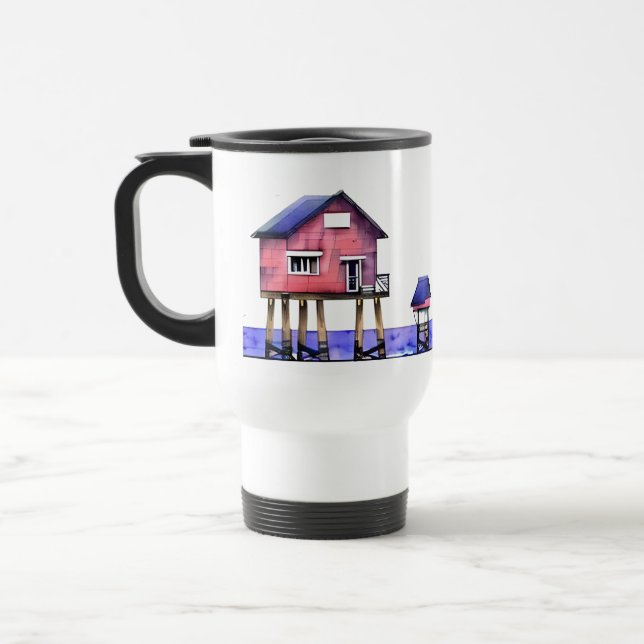 Mug De Voyage La plage est mon endroit heureux (Gauche)