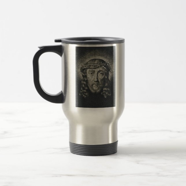Mug De Voyage La Sainte Face couronnée d'épines (Gauche)