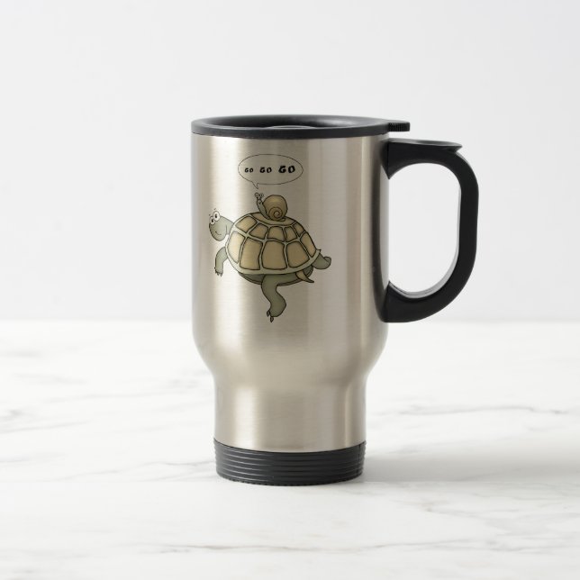 Mug De Voyage La tortue et l'escargot vont vont vont (Droit)