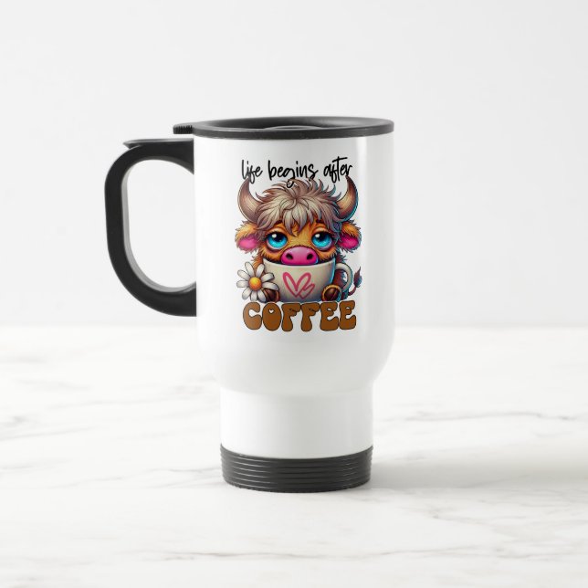 Mug De Voyage La vie commence après le café  (Gauche)