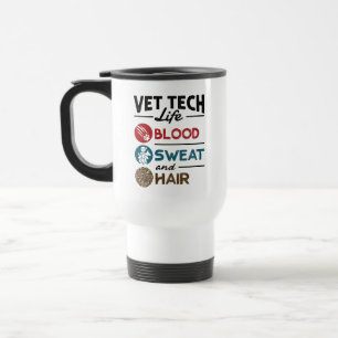 Mug De Voyage La vie de technicien vétérinaire sang sueur et che